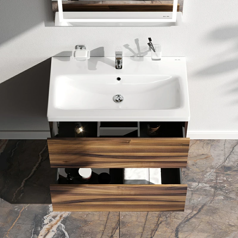 Тумба под раковину 75 AM.PM Gem M90FHX0752HF подвесная под дерево орех