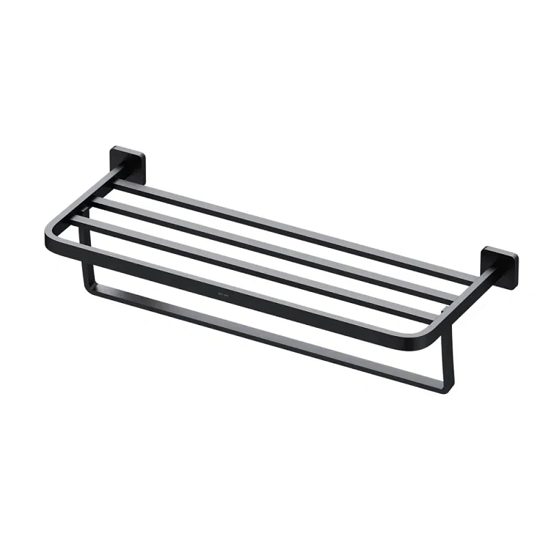Полка для полотенец AM.PM Func A8F37722 с вешалкой, черная