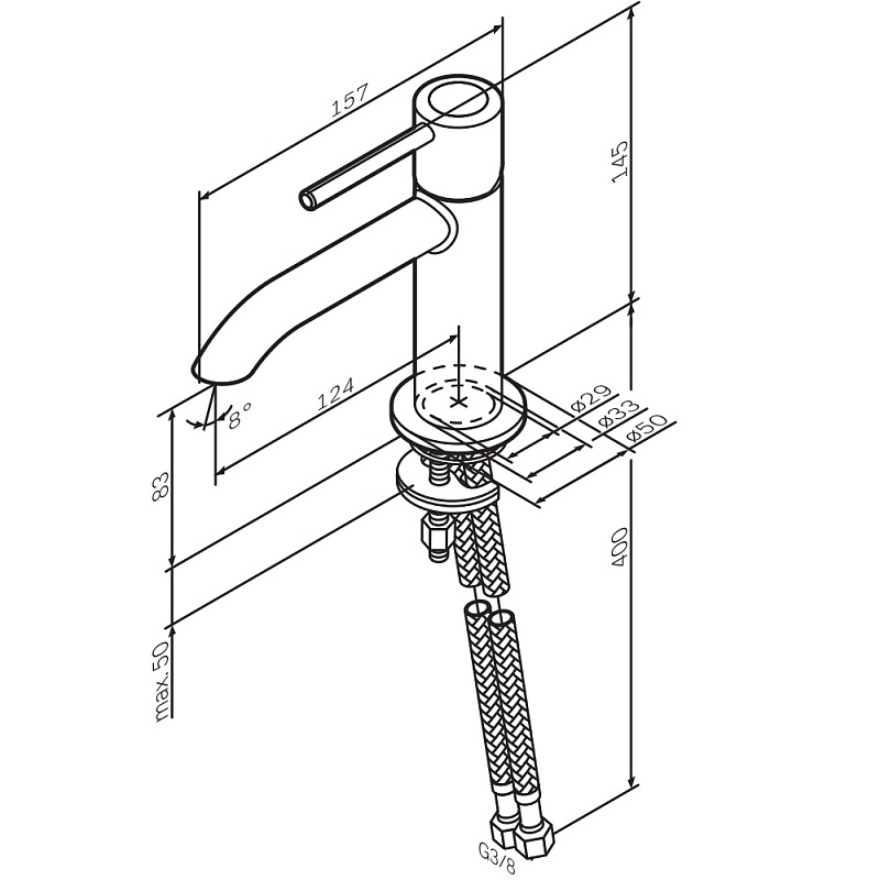 Смеситель для раковины (умывальника) AM.PM Libre F6002100 хром