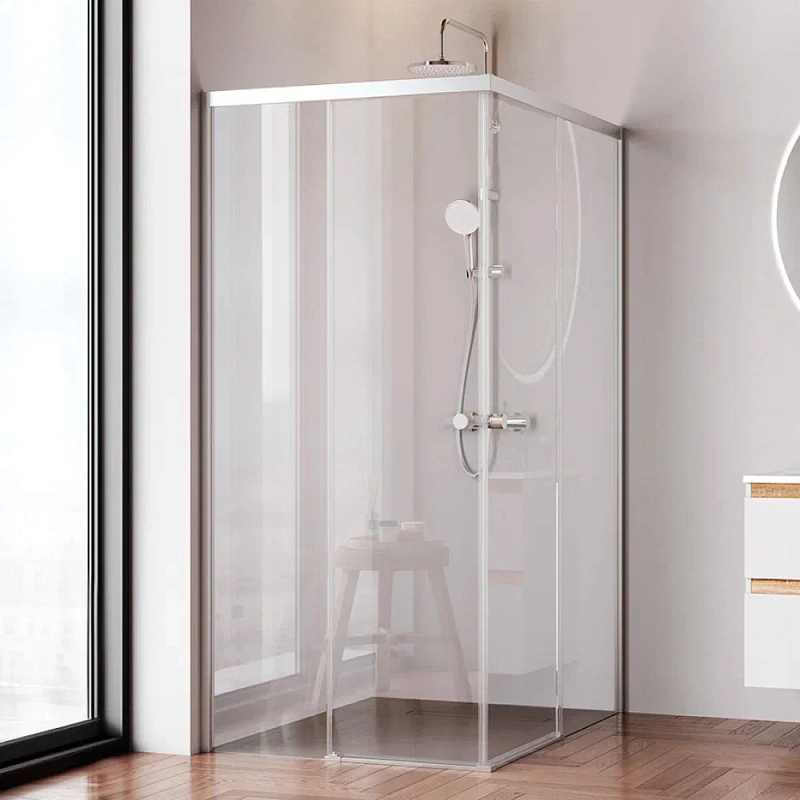 Душевое ограждение без поддона 120х90 AM.PM X-Joy W94G-403-12090-MT профиль серебристый