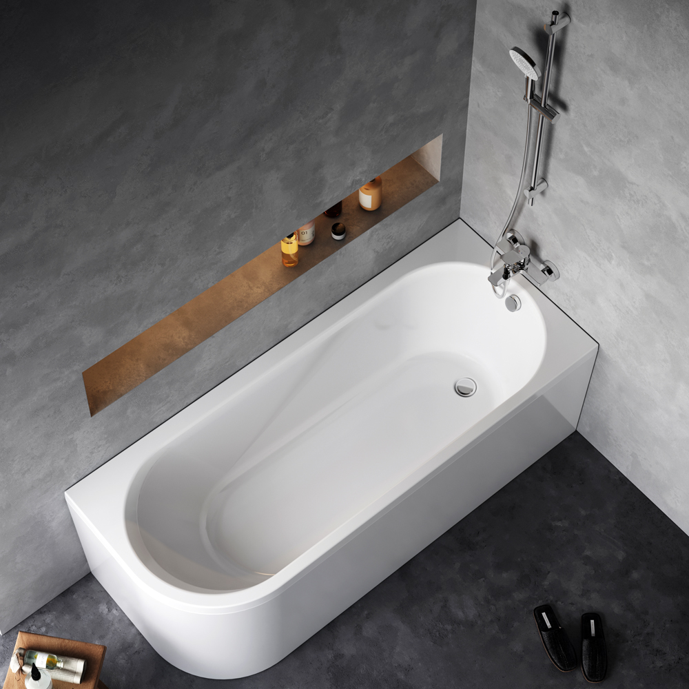 Ванна акриловая угловая правосторонняя, 170x70 см X-Joy W94A-170R70W-A, Белый