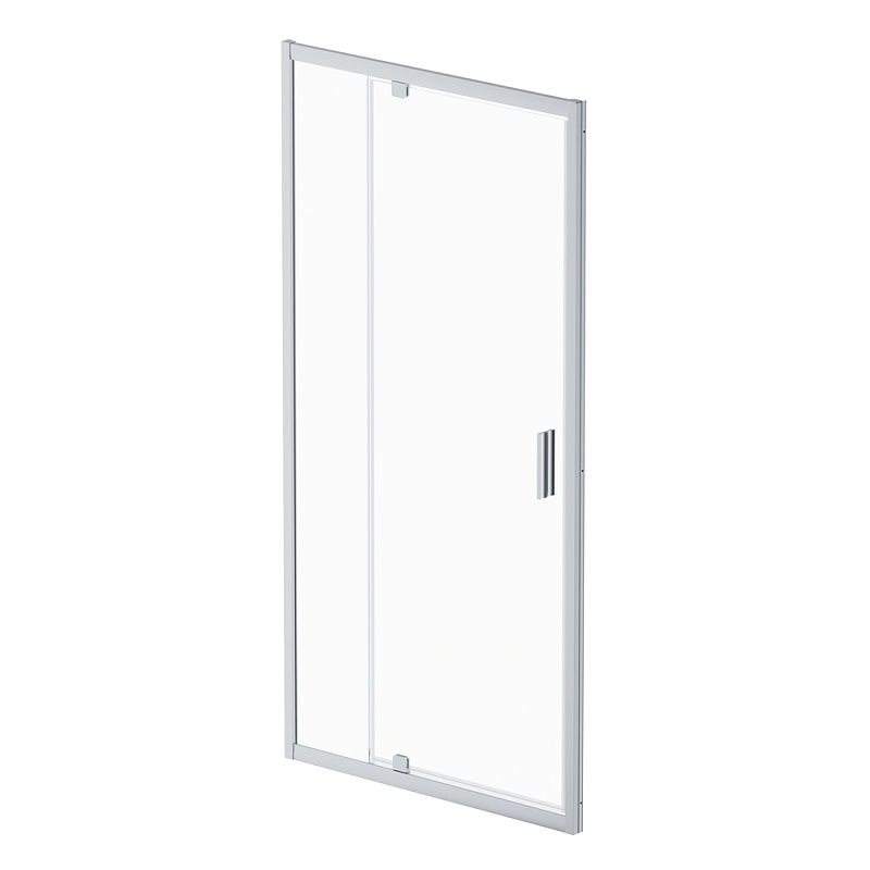 Душевая перегородка с дверью 100x195 AM.PM Gem W90G-100-1P-MT прозрачное стекло, профиль серебристый