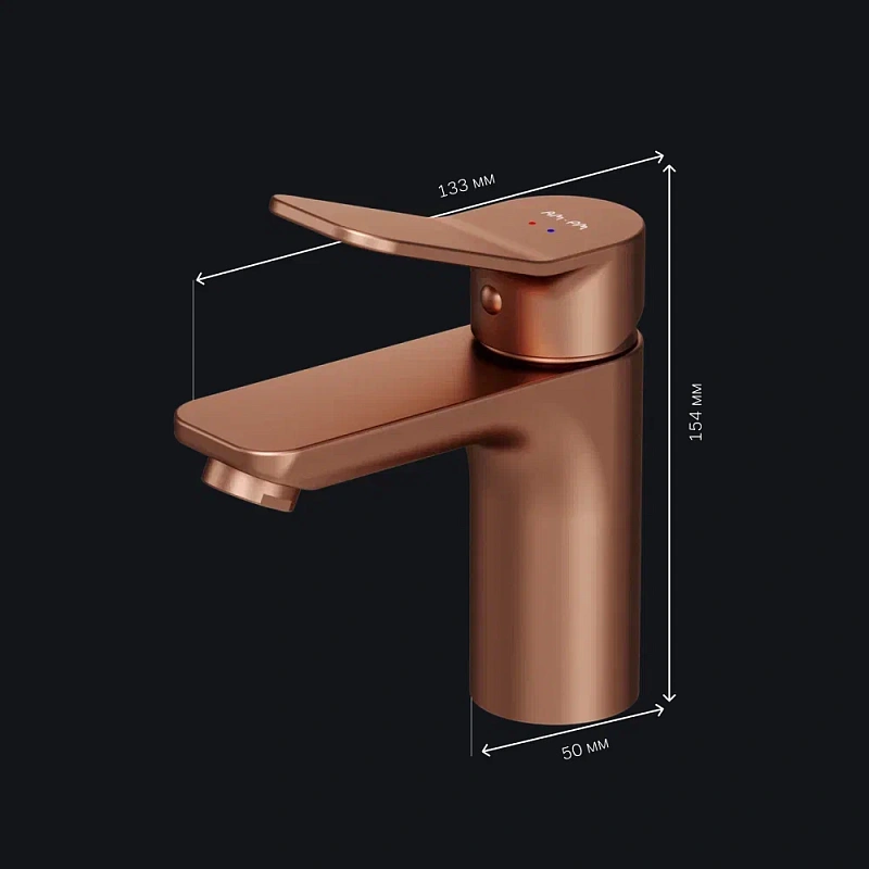 Смеситель для раковины (умывальника) AM.PM X-Joy F85A02144 розовое золото