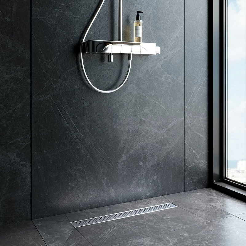 Душевой трап (лоток) 60 AM.PM MasterFlow W01SC-P11-060-01SB комбинированный затвор со стальной матовой решеткой