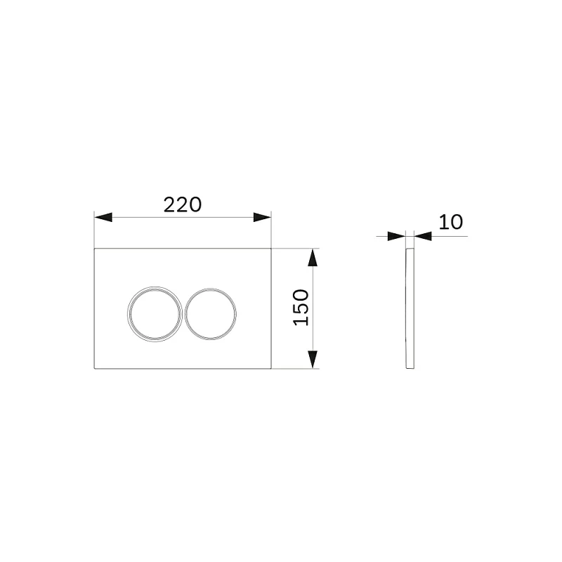 Клавиша смыва для инсталляции AM.PM ProC L I070151 механическая хром
