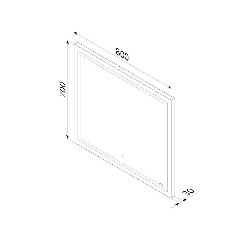 Зеркало с подсветкой в ванную прямоугольное 80 AM.PM Gem M91AMOX0801WG сенсорное