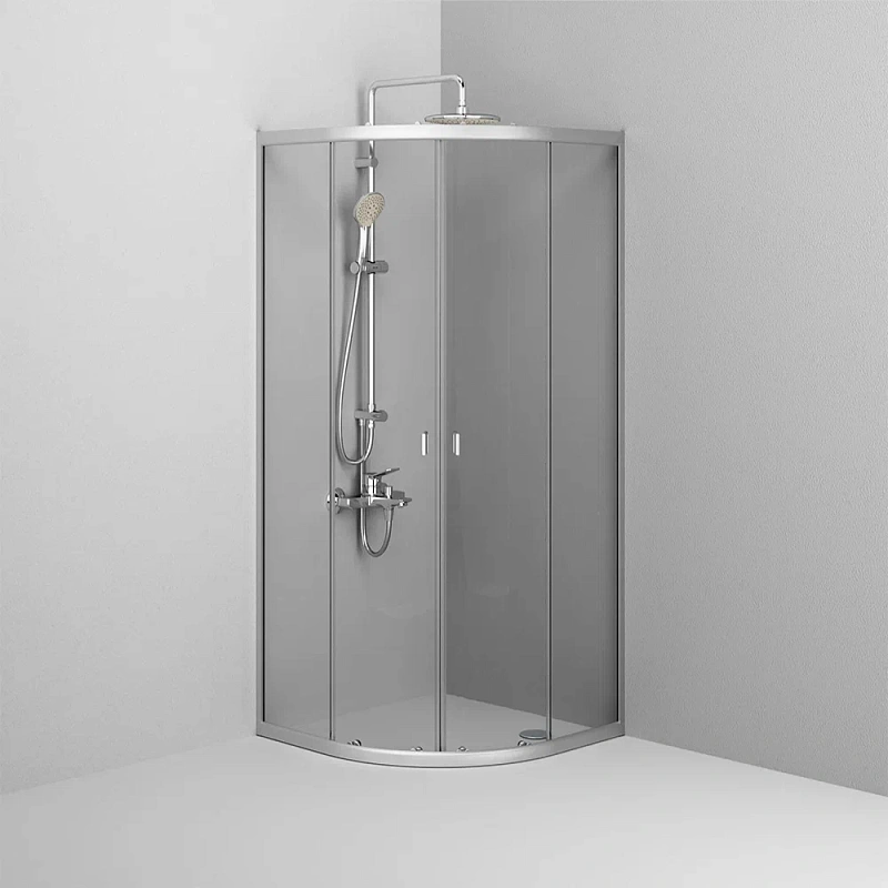 Душевое ограждение без поддона 80x80 AM.PM X-Joy W88G-205-080MT64 профиль серебристый