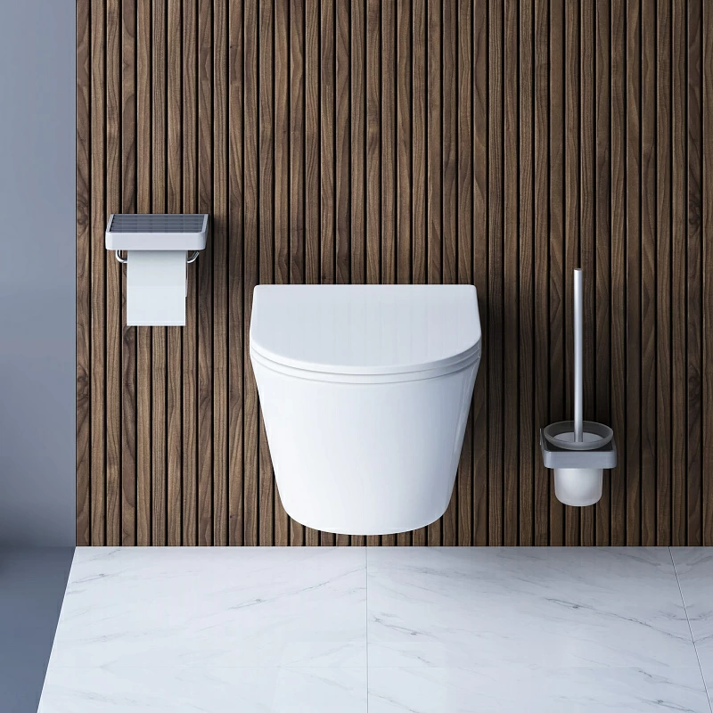 Унитаз подвесной Damixa Skyline DX35C1700SC безободковый с сиденьем микролифт, белый