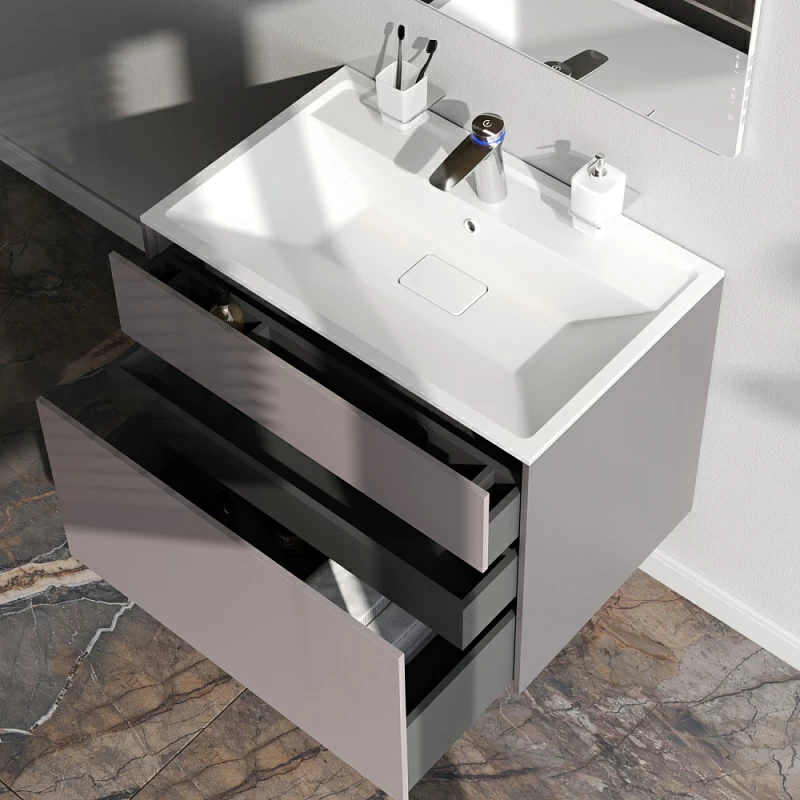 Тумба под раковину 80 AM.PM Inspire 2.0 M50AFHX0803EGM подвесная серая матовая