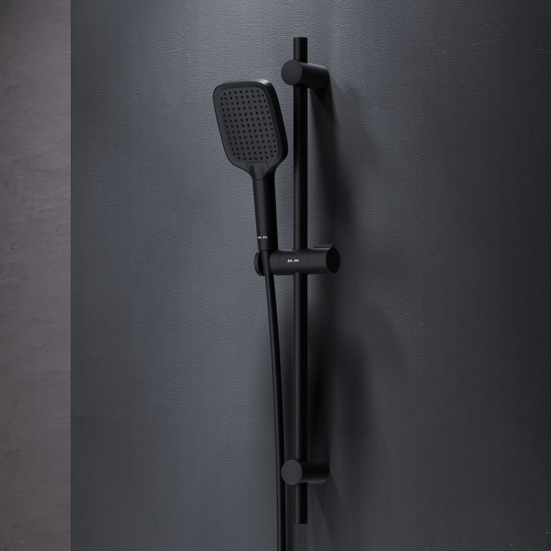 Душевой гарнитур AM.PM Func F018F022 штанга, шланг, лейка 3 режима, черный