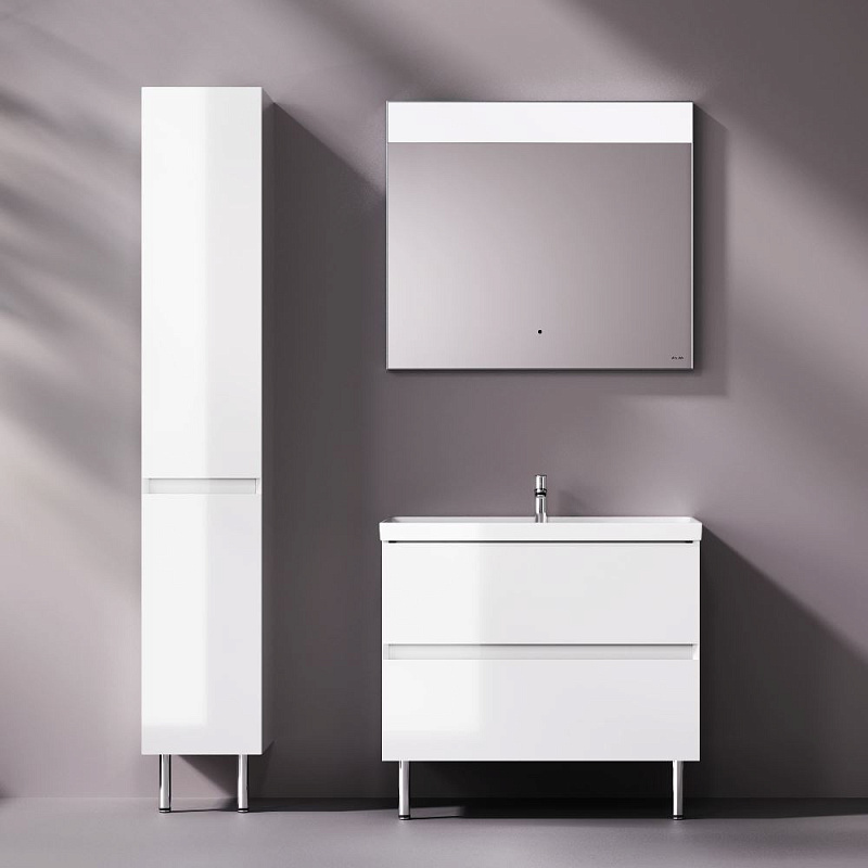 Тумба с раковиной 80 AM.PM Above M9X-FSX0802WG-WCC0800WG напольная, белая глянцевая