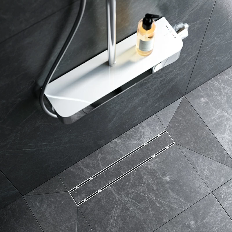 Душевой трап (лоток) 50 AM.PM PrimeFlow W02SC-U11-050-04SB комбинированный затвор со стальной матовой решеткой под плитку