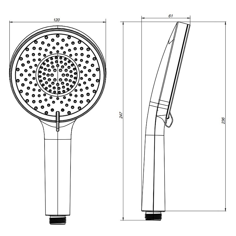 Лейка для душа AM.PM X-Joy F0285A000 хром
