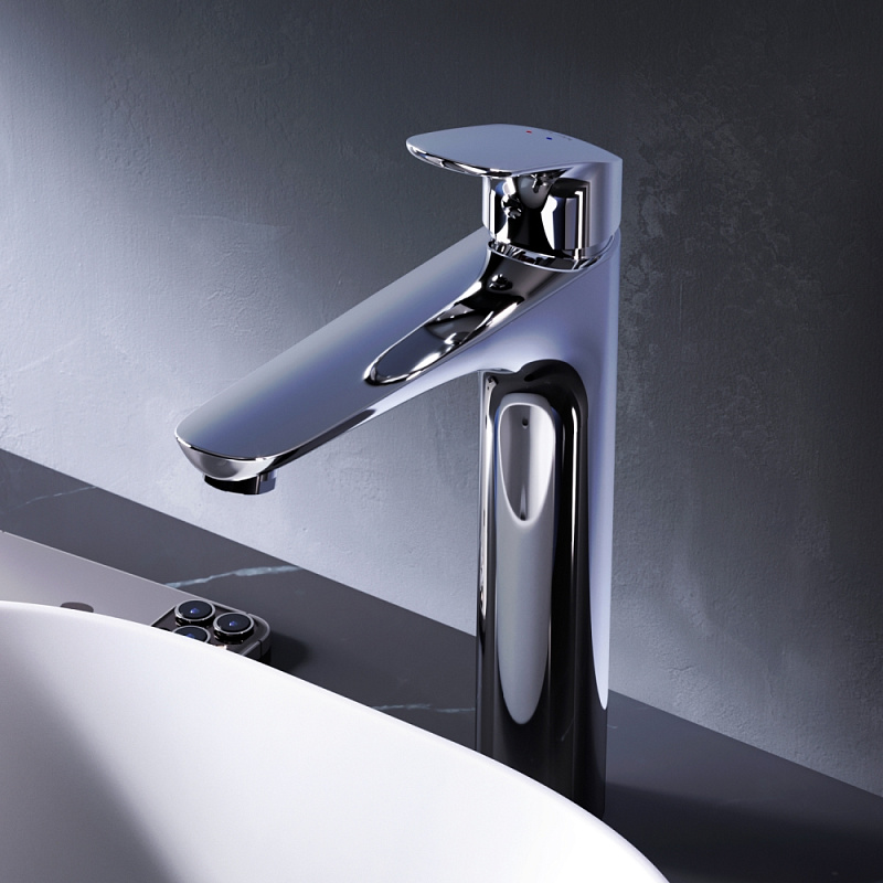 Смеситель для раковины (умывальника) AM.PM Like F8092200 высокий с донным клапаном, хром