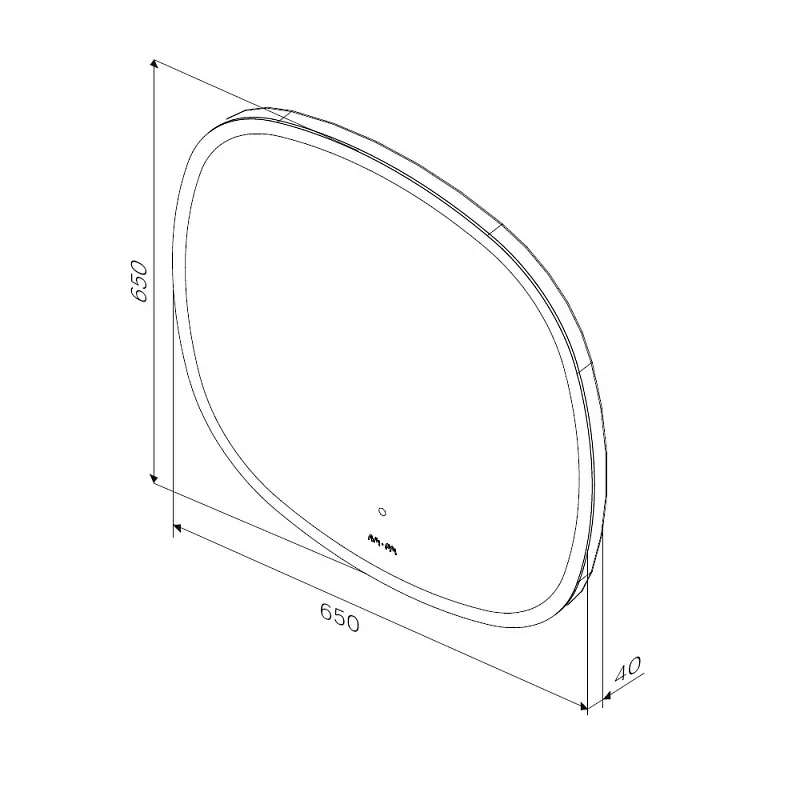 Зеркало с подсветкой в ванную закругленное 65 AM.PM Func M8FMOX0651WGS сенсорное
