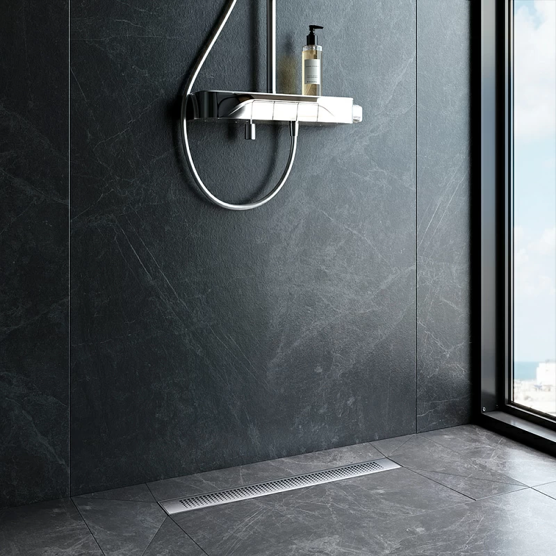 Душевой трап (лоток) 60 AM.PM PrimeFlow W02SC-P11-060-01SB комбинированный затвор со стальной матовой решеткой