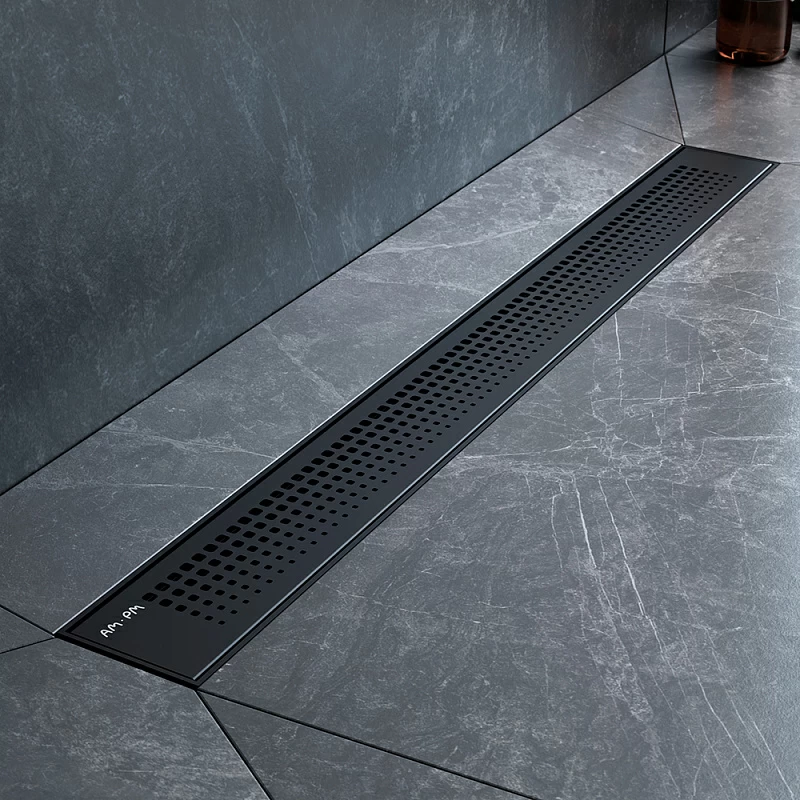 Душевой трап (лоток) 70 AM.PM PrimeFlow W02SC-P11-070-01BM комбинированный затвор с черной матовой решеткой