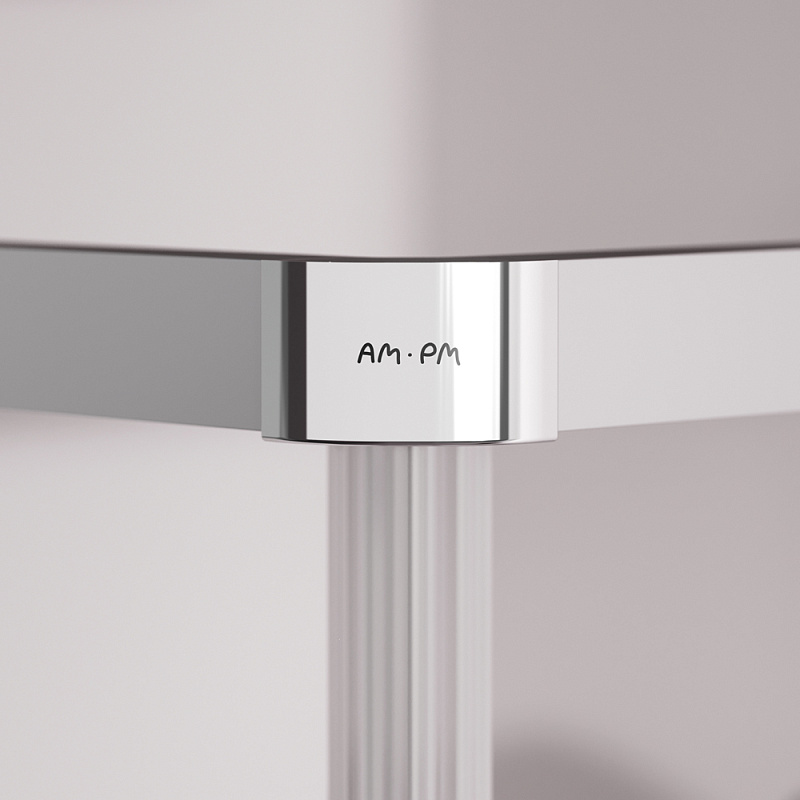 Душевое ограждение без поддона 90x90 AM.PM Above W9XG-403-9090-MT профиль серебристый