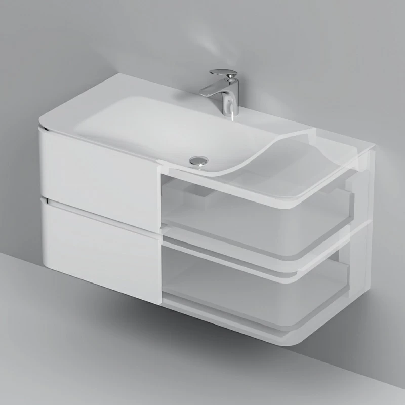 Тумба под раковину 100 AM.PM Sensation M30FHX1002WG подвесная белый глянец