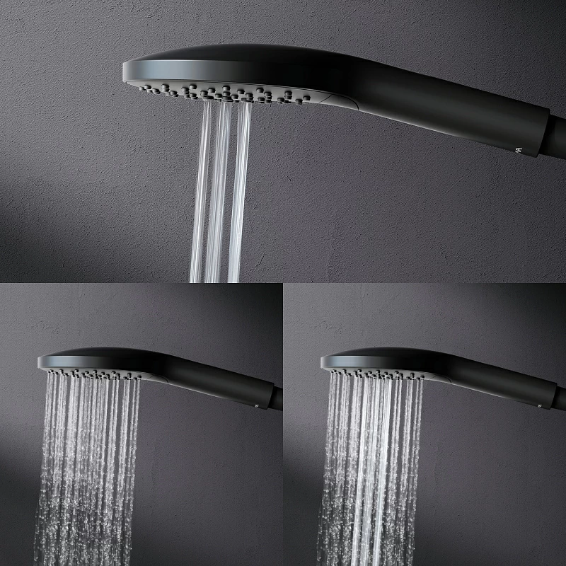 Душевая система AM.PM Like F0780722 стойка с тропическим душем, смесителем, изливом, черная матовая