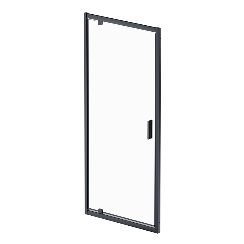 Душевая перегородка с дверью 90x 195 AM.PM Gem W90G-90-1P-BT прозрачное стекло, профиль черный матовый