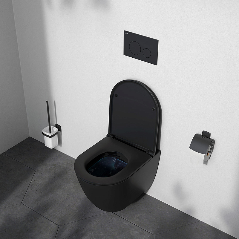 Унитаз подвесной с инсталляцией AM.PM Struktura IS70138.9S1700MB сиденьем микролифт