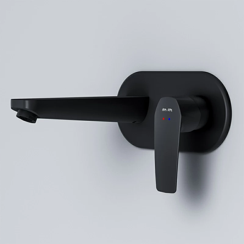 Смеситель для раковины (умывальника) AM.PM Gem F90A72222 черный встраиваемый