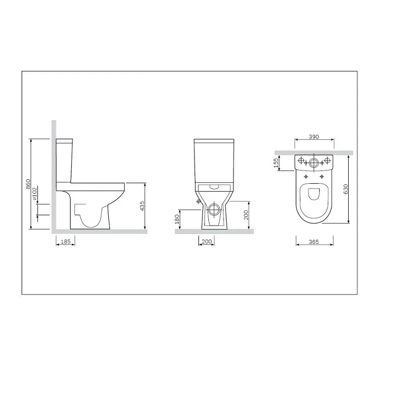 Унитаз напольный AM.PM Spirit 2.0 C708600WH безободковый без сиденья