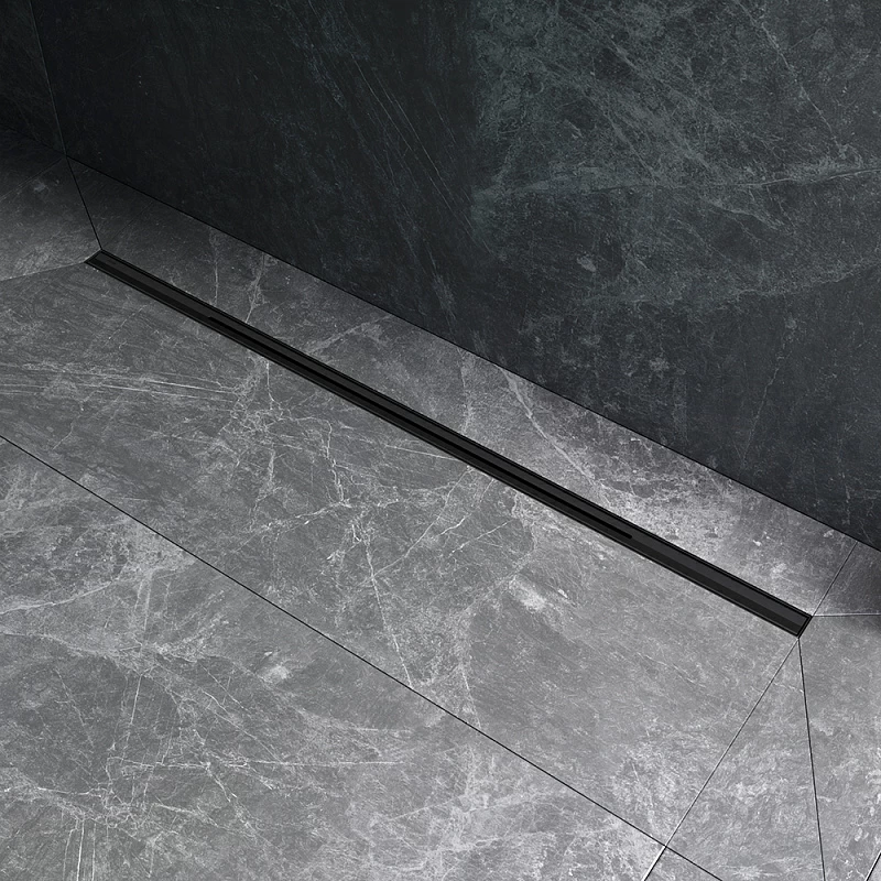 Душевой трап (лоток) 100 AM.PM MasterFlow Slim W01SC-S11-100-05BM комбинированный затвор с черной матовой решеткой