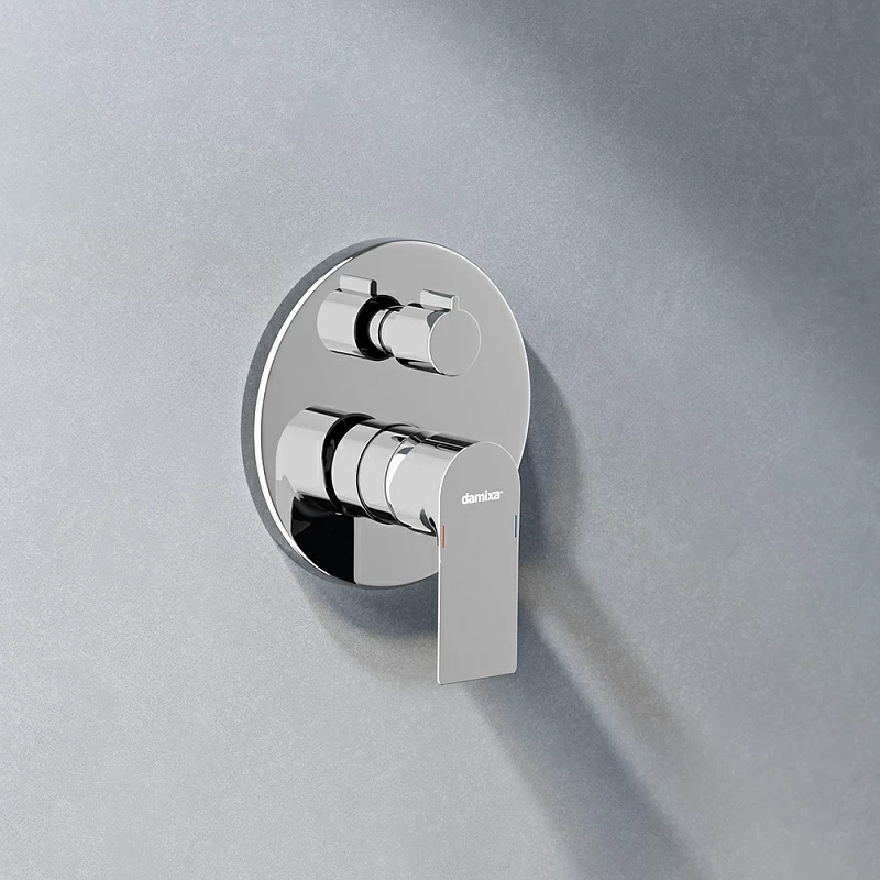 Встраиваемая душевая система Damixa Apollo 947510000 хром: тропический верхний душ, ручной душ, излив