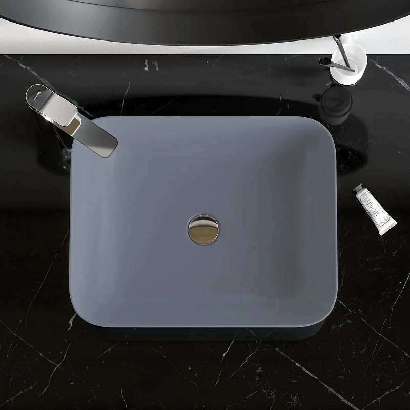 Раковина накладная 51 AM.PM Struktura M9SWCC10510GM серая матовая