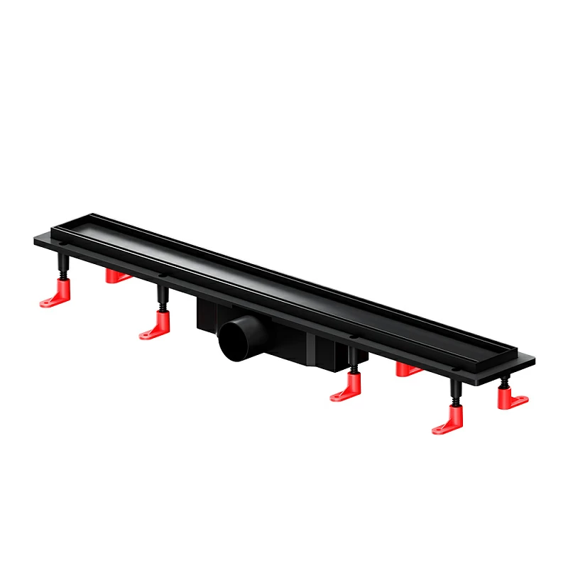 Душевой трап (лоток) 70 AM.PM PrimeFlow W02SC-U11-070-04BM комбинированный затвор с черной матовой решеткой под плитку