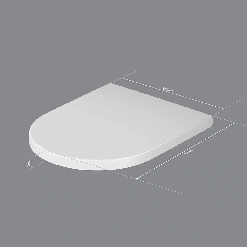 Сиденье (крышка) для унитаза AM.PM Spirit 2.0 C707858WH с микролифтом, дюропласт, белое