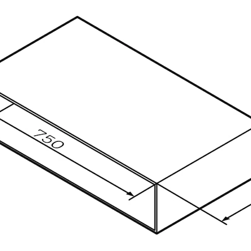 Полка модульная открытая 75 AM.PM Gem M90OHX0750NF орех