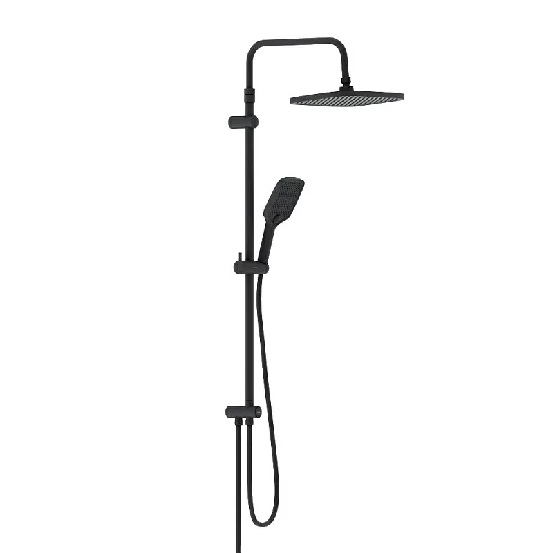 Душевая система Damixa Gala 953000300 стойка с тропическим душем, черная матовая