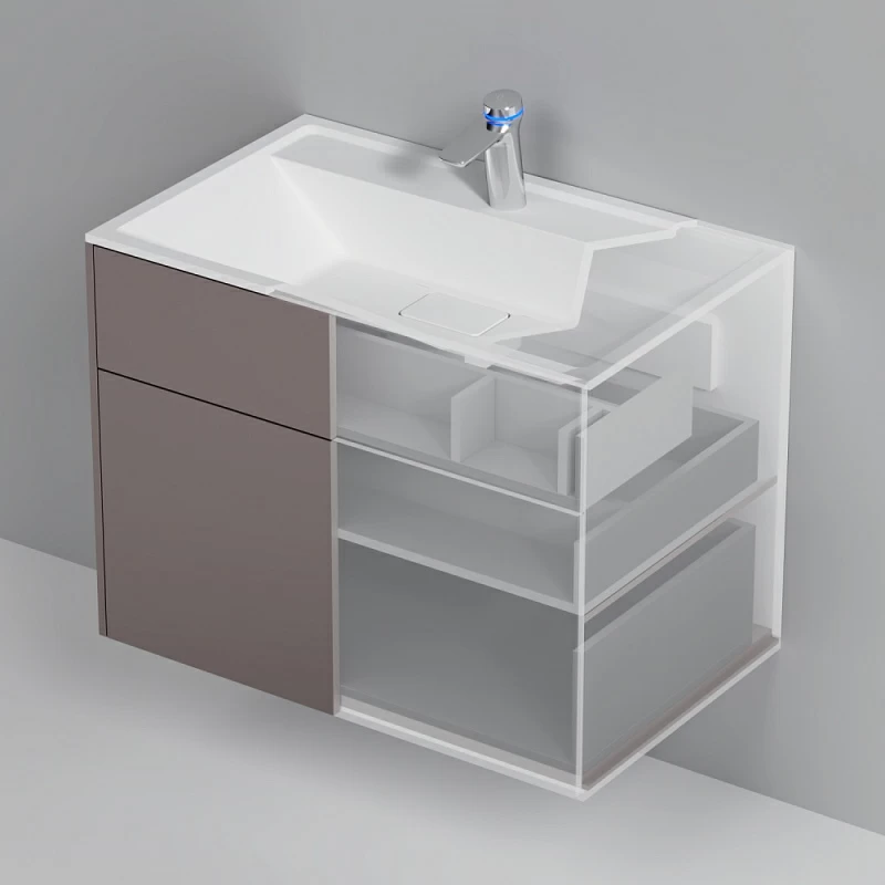 Тумба под раковину 80 AM.PM Inspire 2.0 M50AFHX0803EGM подвесная серая матовая