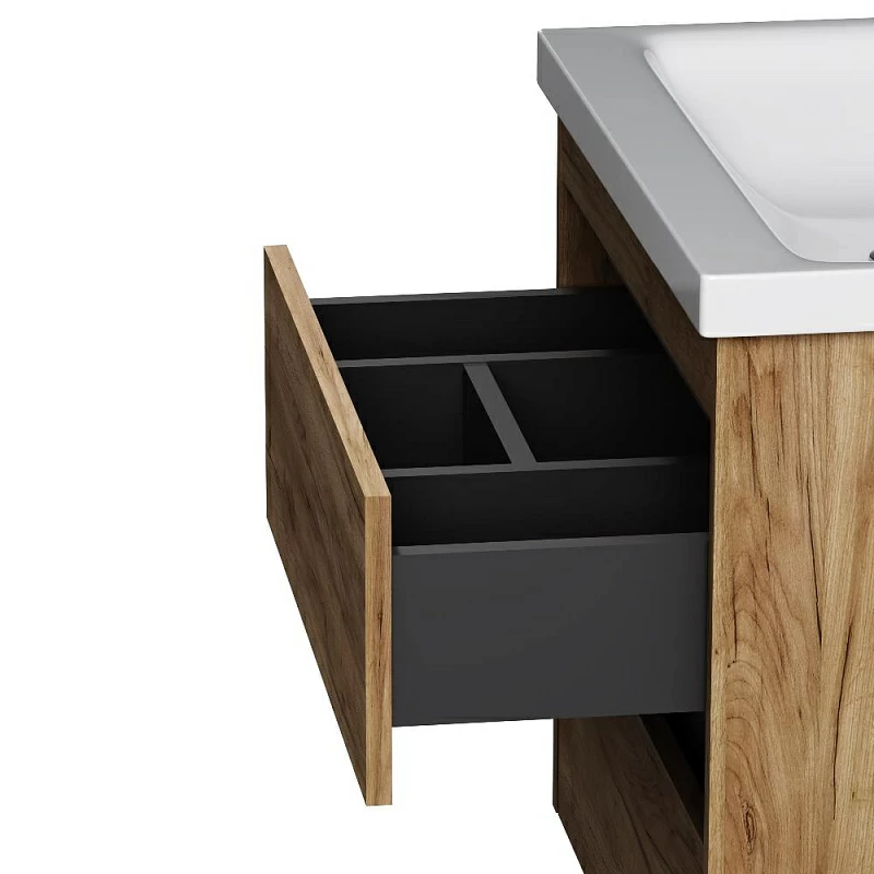 Тумба с раковиной 60 AM.PM Pulse M91-FHX0602OF-WCC0602WG под дерево