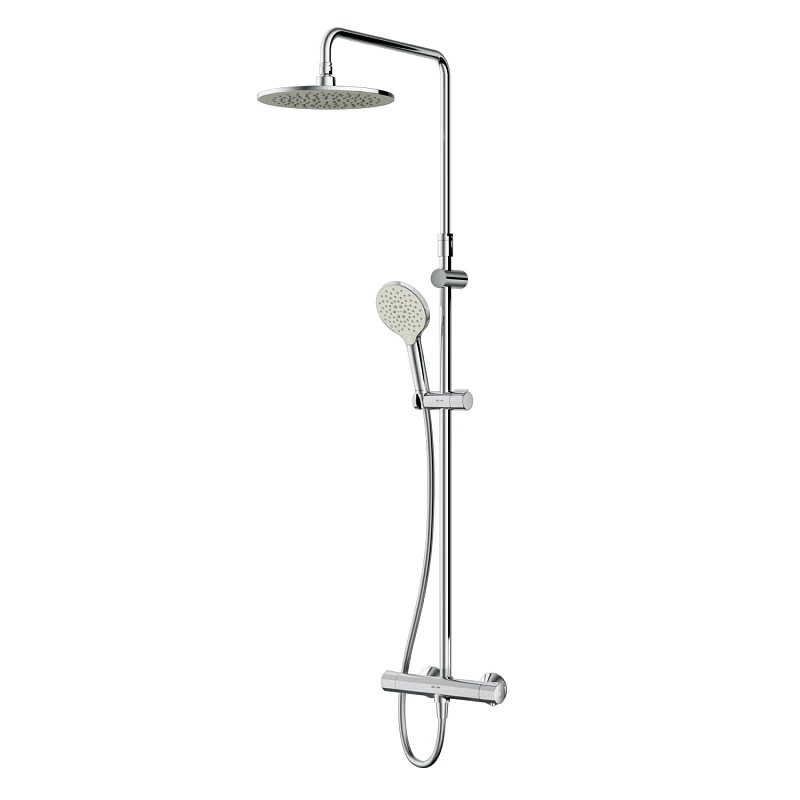 Душевая система AM.PM Like F0780464 стойка с тропическим душем, термостатом, смесителем, хром