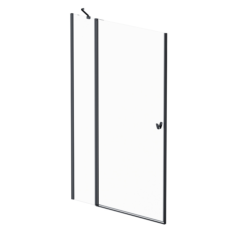 Душевая перегородка с дверью 120x190 AM.PM Sunny W87G-120-1P-BT прозрачное стекло, профиль черный матовый