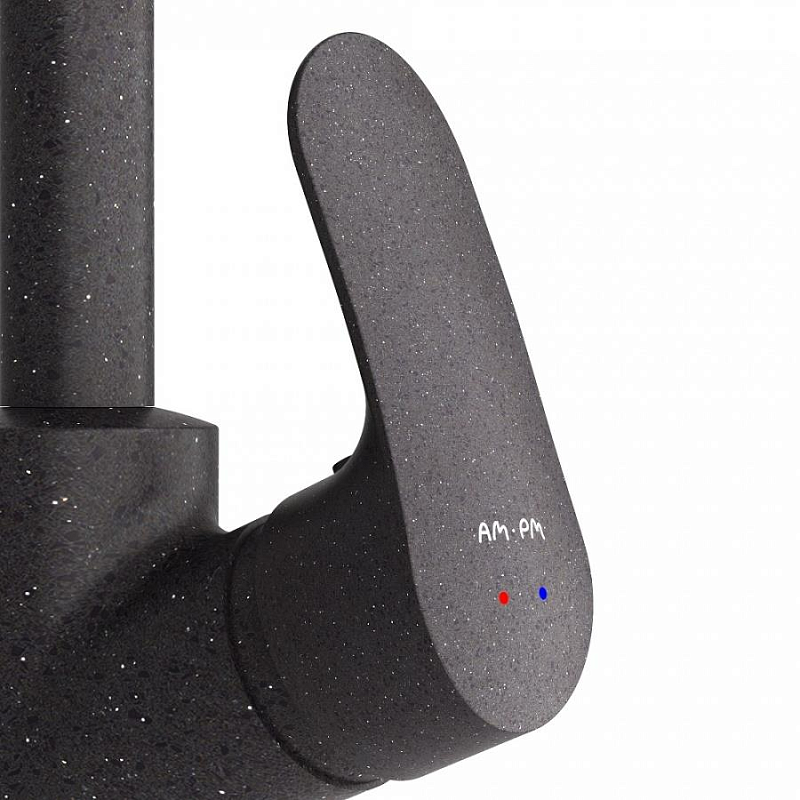 Смеситель для кухни AM.PM Like F8007S22 высокий с каналом питьевой воды, черный + фильтр для воды