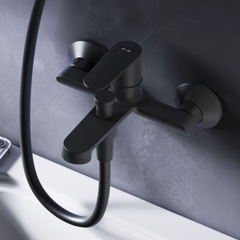 Смеситель для ванны и душа, черный Above F9X10022, Чёрный