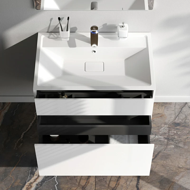 Тумба под раковину 80 AM.PM Inspire 2.0 M50AFHX0803WM подвесная белая матовая