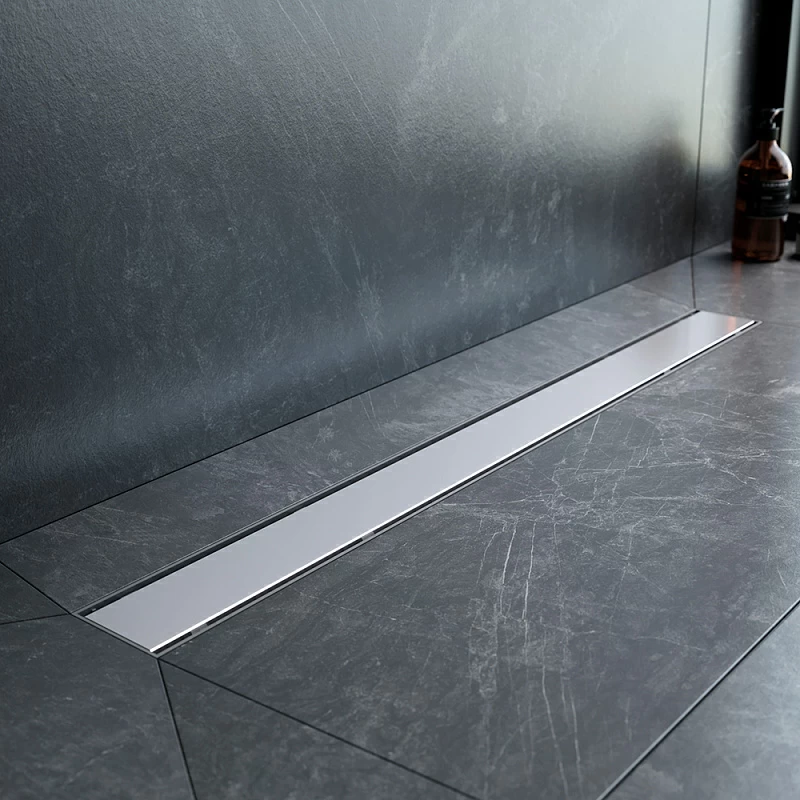 Душевой трап (лоток) 80 AM.PM PrimeFlow W02SC-U11-080-04SB комбинированный затвор со стальной матовой решеткой под плитку