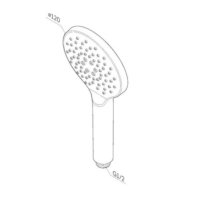 Лейка для душа AM.PM Like F0280022 черная матовая