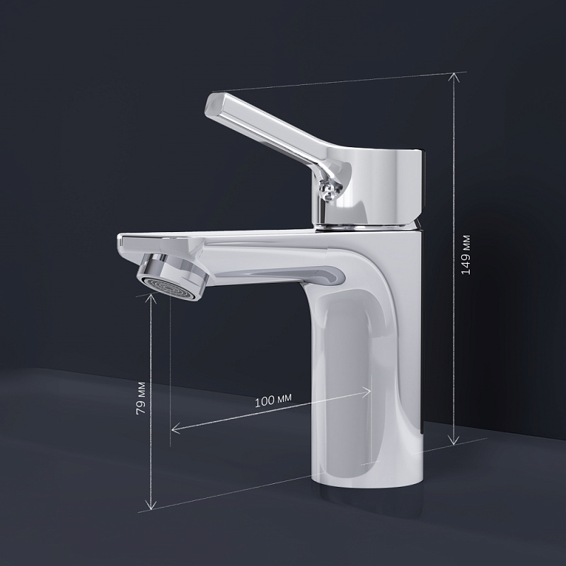 Смеситель для раковины (умывальника) AM.PM X-Joy S F85B82100 с донным клапаном, хром