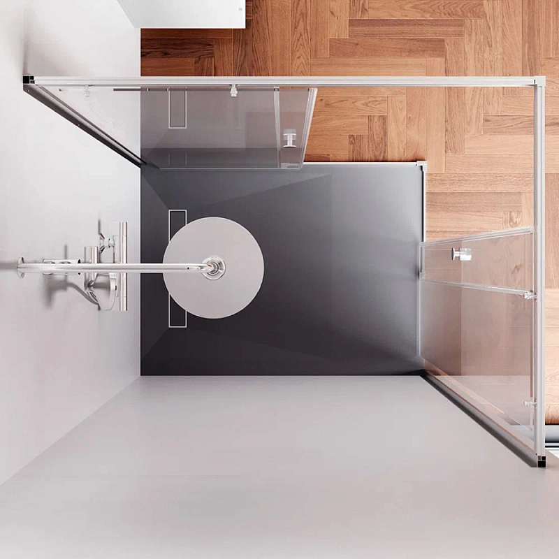 Душевое ограждение без поддона 120х90 AM.PM X-Joy W94G-403-12090-MT профиль серебристый