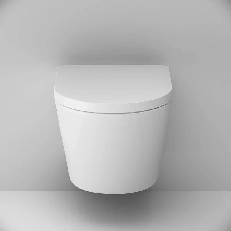 Унитаз подвесной безободковый с инсталляцией AM.PM Sense IS100151.741701 сиденьем микролифт, хром механ. клавишей