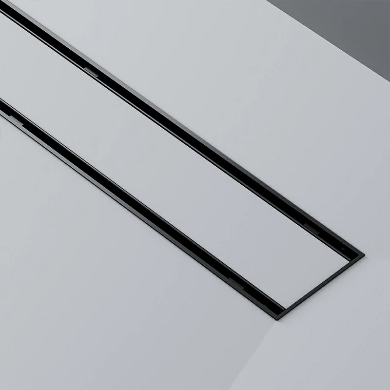 Душевой трап (лоток) 90 AM.PM PrimeFlow W02SC-U11-090-04BM комбинированный затвор с черной матовой решеткой под плитку