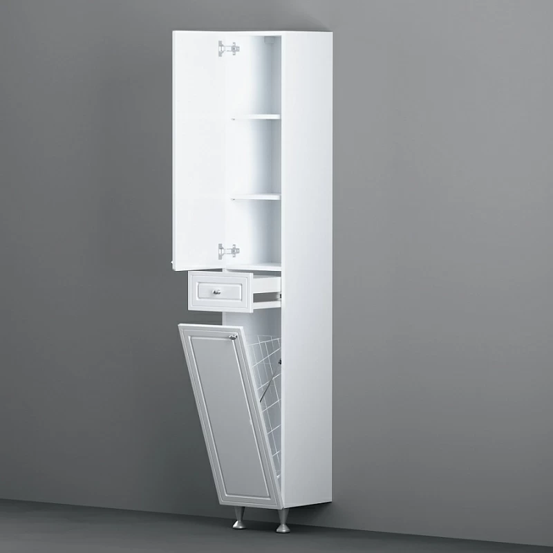 Шкаф-пенал 30 Damixa Palace One M41CSR0303WG белый лак