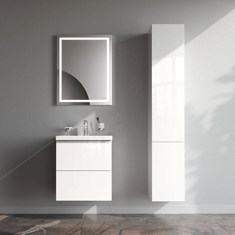 Тумба с раковиной 50 AM.PM Gem M90-FHX0502WG-WCC0502WG подвесная, белый глянец